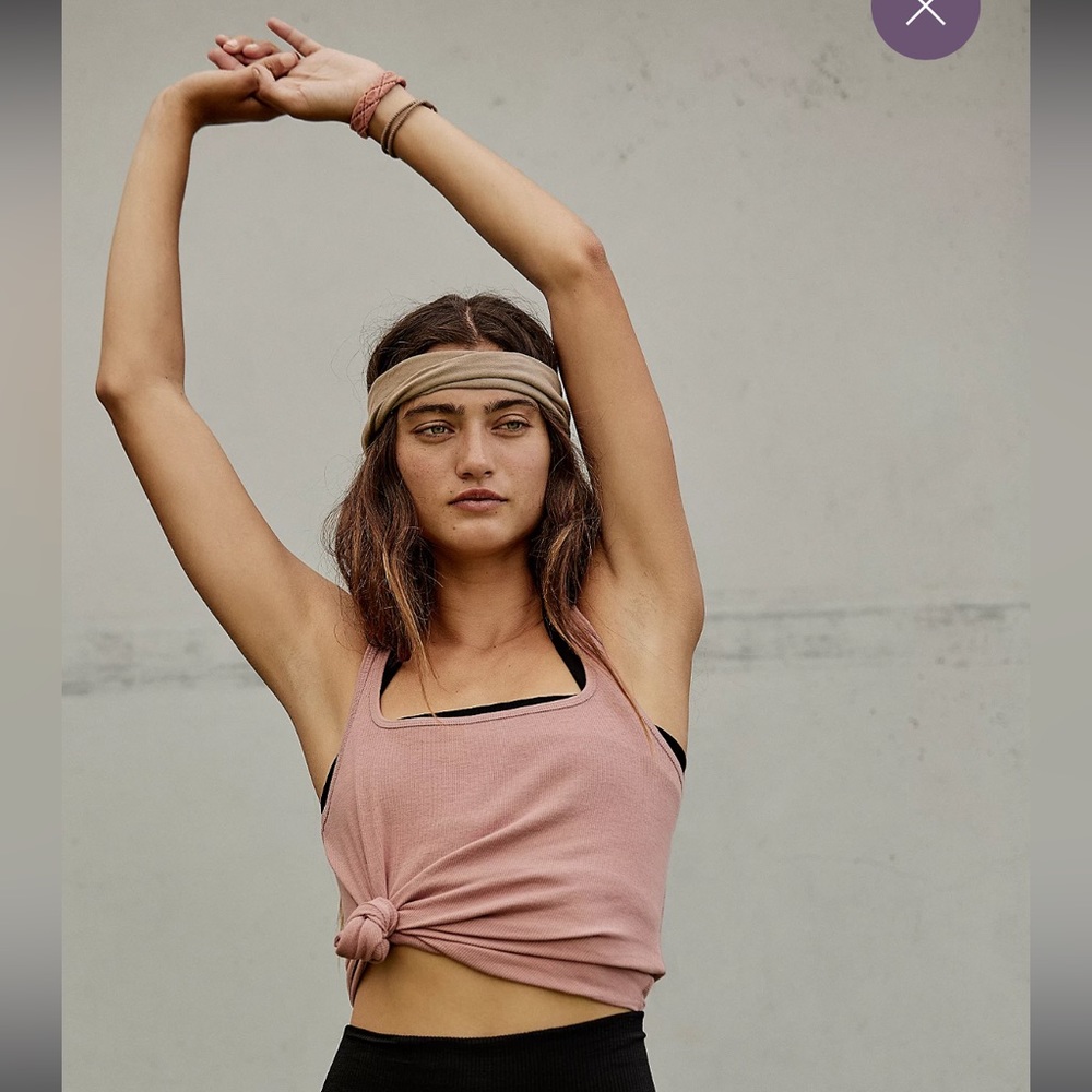 Free People Movement Womens Throw and Go Tank Top in Sand size M